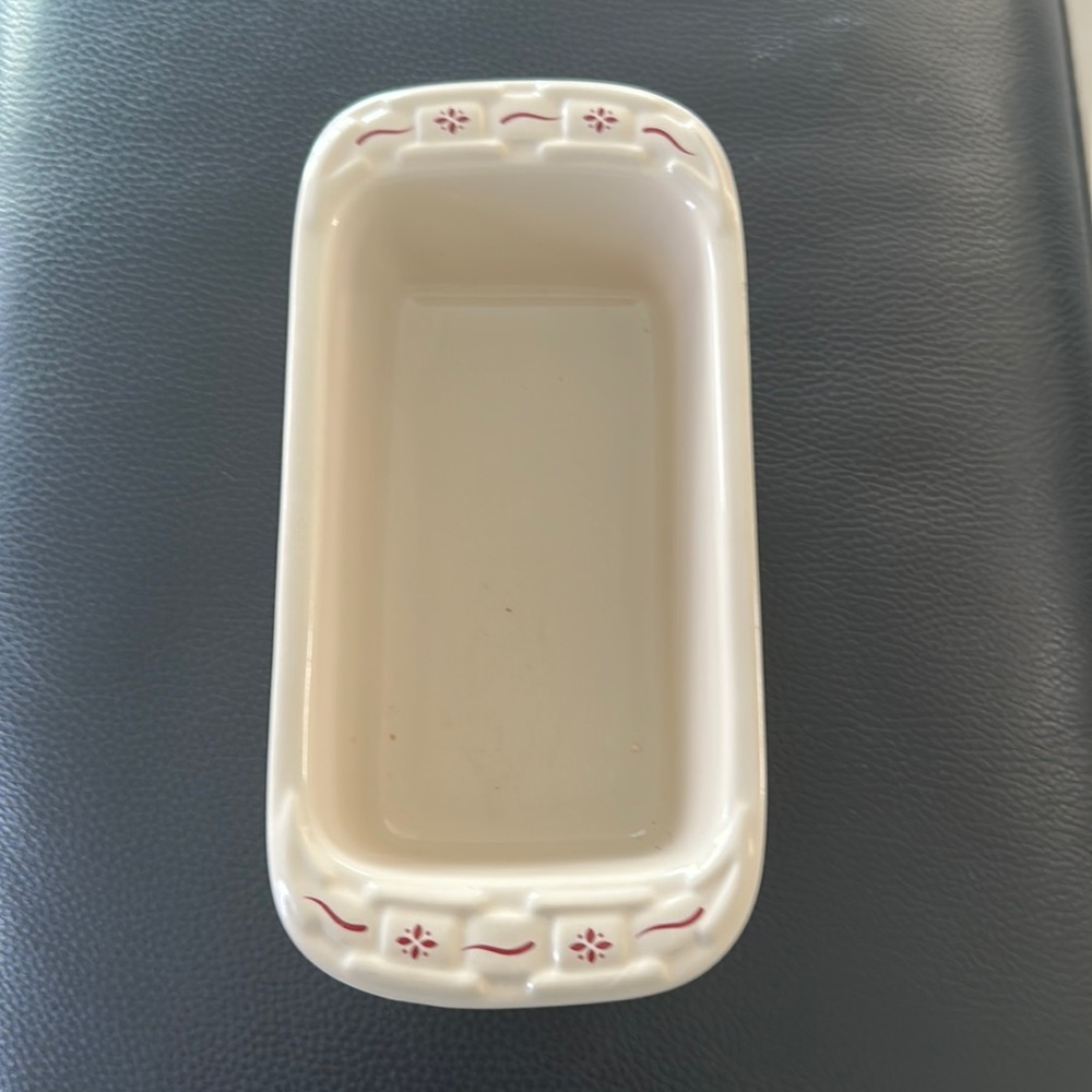 Longaberger Traditions Red Small Loaf Pan